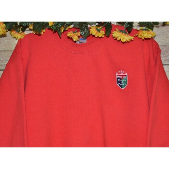 World Golf Hall of Fame Embroidered Logo Red Sweatshirt Size M Golf Lovers - Picture 2 of 8